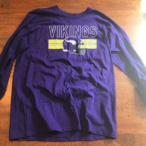 NFL Vikings Long Sleeve Shirt Size:L